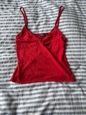 Mexx Red Knot-Front Spaghetti-Strap Tank Top
